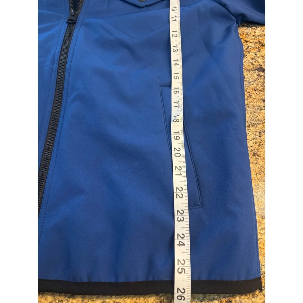 Levi's Mens Blue Softshell‎ Hooded Trucker Jacket M Full Zip Lightweight